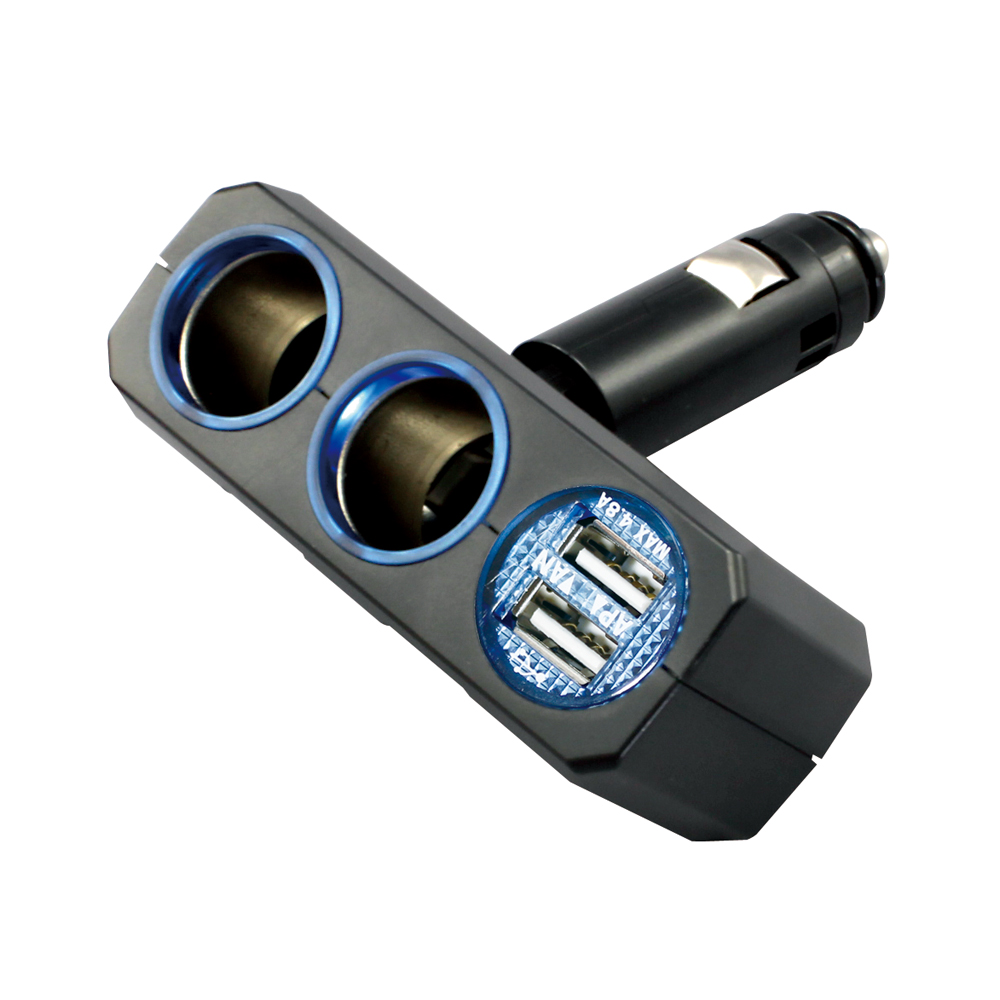 リングライトソケット ディレクション ツイン＋２口USB　４.８A