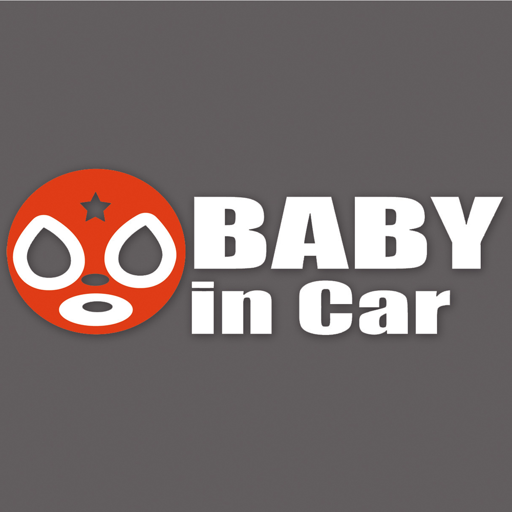 BABYステッカー外貼り マスクレッド